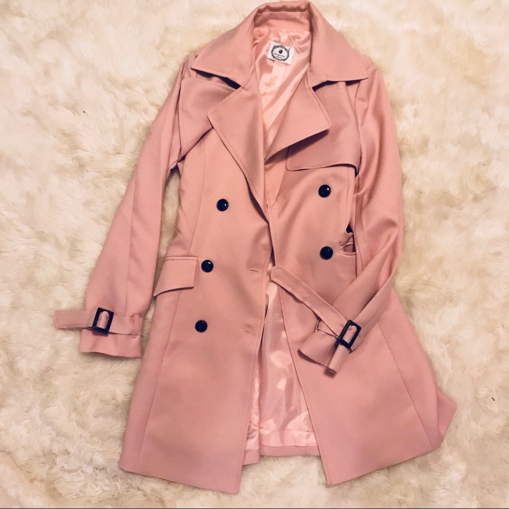 Blushed Pink Trench Coat